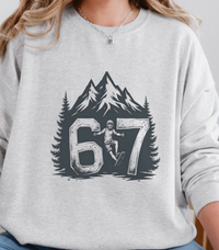 Load image into Gallery viewer, 6 and 7 Sweatshirt, Gen Z  Meme Aesthetic Crewneck, Six and Seven Pullover, 67
