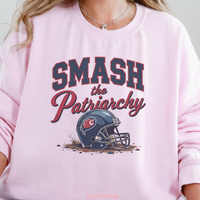 Load image into Gallery viewer, Smash The Patriarchy Football Sweatshirt – Bold Game Day Statement for Fans Who Tackle Stereotypes and Cheer Loudest From the Stands
