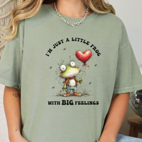 Load image into Gallery viewer, CC Frog Valentine Shirt, Frog Pun T-shirt, Quirky Love Tshirt, Amphibian Valentine Tee, Little Frog Big Feelings

