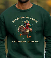 Load image into Gallery viewer, Funny Turkey Football Sweatshirt, Game Day Football Shirt, Thanksgiving Turkey Sweatshirt, Unisex Sweatshirt Sizes Small To 4X
