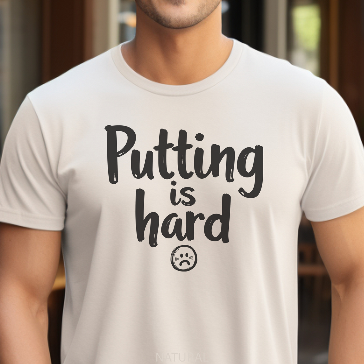 Funny Golf Shirt Men, Gift for Golfer, Golf Shirt Gift For Husband, Golf Gift For Dad, Golf Tshirt for Men, Golf Lover Gift, Putting Is Hard Shirt						Unisex Jersey Short Sleeve Tee
