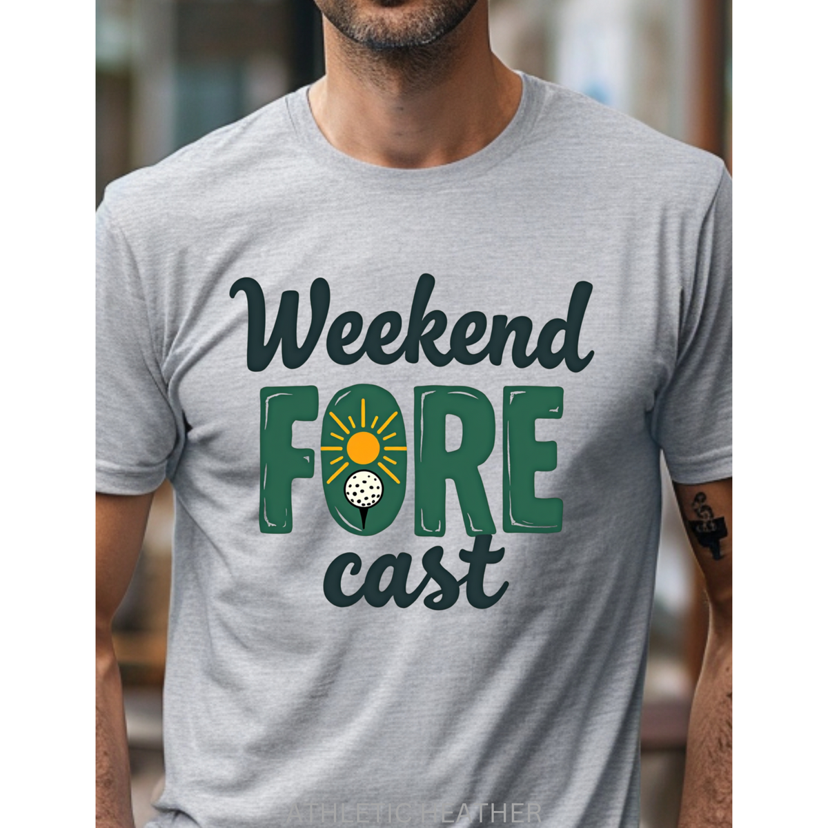 Golf Shirt, Shirt for Golfer, Funny Golf Club Tee, Golf Gift for Men, Dad, Husband, Retro T-Shirt, Weekend Fore-cast