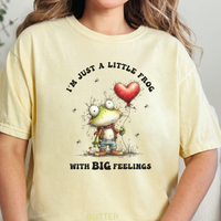 Load image into Gallery viewer, CC Frog Valentine Shirt, Frog Pun T-shirt, Quirky Love Tshirt, Amphibian Valentine Tee, Little Frog Big Feelings
