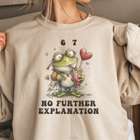 Load image into Gallery viewer, 67 Frog Sweatshirt, Frog Meme Shirt, 67 Inside Joke Crewneck, Unisex Amphibian Pullover, No Further Explanation
