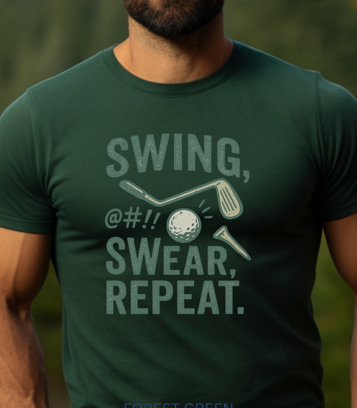 Golf Shirt Men, Gift for Golfer, Golf Shirt Gift For Husband, Golf Gift For Dad, Golf Tshirt for Men, Golf Lover Gift, Swing Swear Repeat Tee