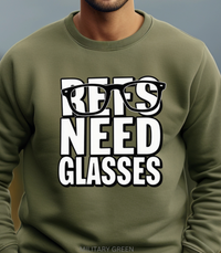 Load image into Gallery viewer, Refs Need Glasses Football Fan Sweatshirt – Funny Game Day Shirt for Loud Fans, Armchair Refs, and Sideline Complainers
