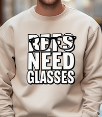 Load image into Gallery viewer, Refs Need Glasses Football Fan Sweatshirt – Funny Game Day Shirt for Loud Fans, Armchair Refs, and Sideline Complainers
