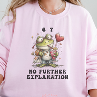 Load image into Gallery viewer, 67 Frog Sweatshirt, Frog Meme Shirt, 67 Inside Joke Crewneck, Unisex Amphibian Pullover, No Further Explanation
