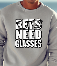 Load image into Gallery viewer, Refs Need Glasses Football Fan Sweatshirt – Funny Game Day Shirt for Loud Fans, Armchair Refs, and Sideline Complainers
