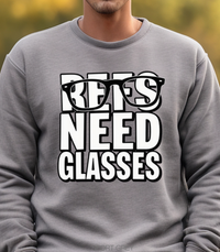 Load image into Gallery viewer, Refs Need Glasses Football Fan Sweatshirt – Funny Game Day Shirt for Loud Fans, Armchair Refs, and Sideline Complainers
