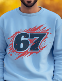 Load image into Gallery viewer, 67 Sweatshirt, Gen Z Meme Crewneck, Unisex 6 and 7 Pullover
