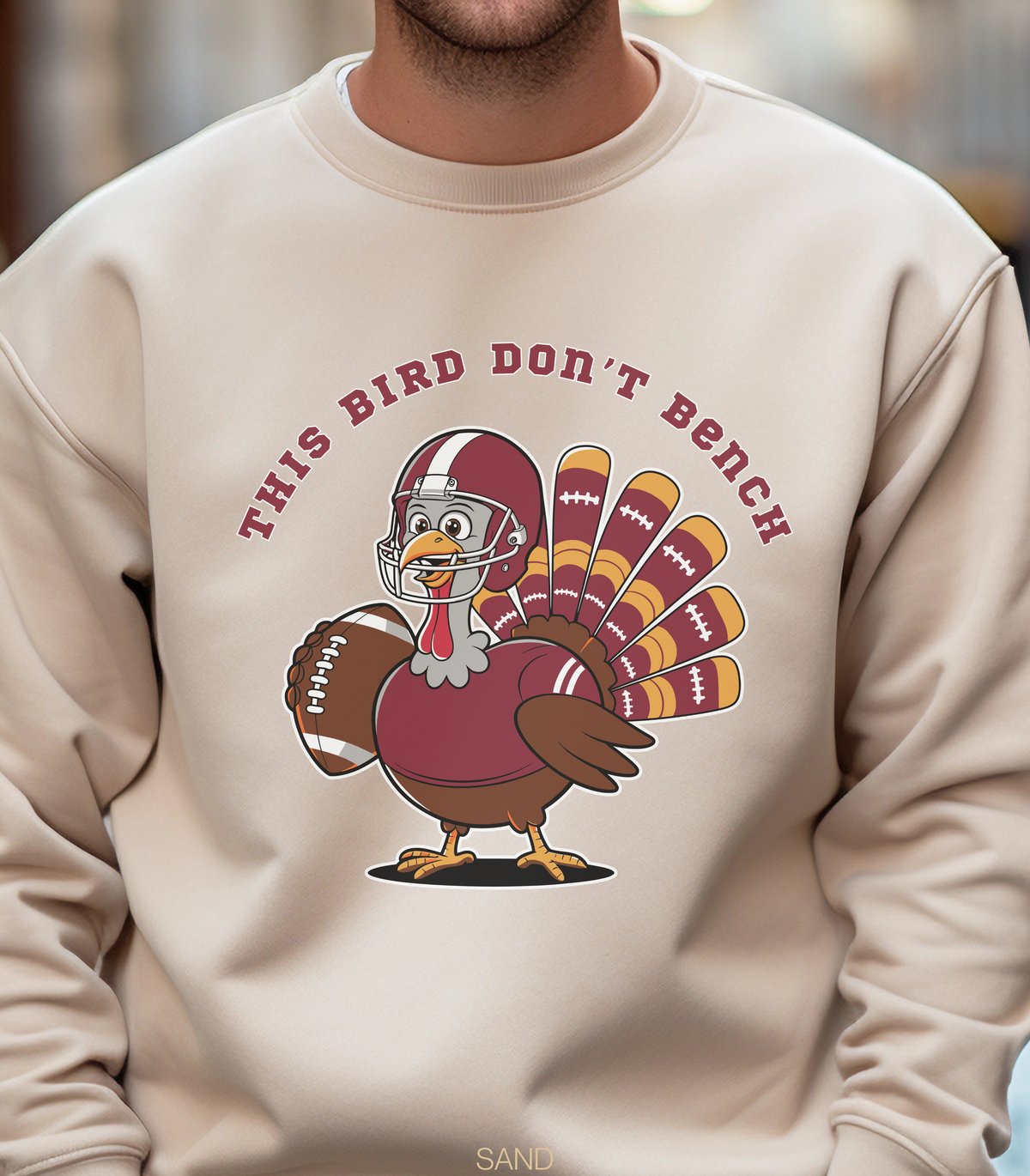 Funny Turkey Football Sweatshirt, Game Day Football Shirt, Thanksgiving Turkey Sweatshirt, Unisex Sweatshirt Sizes Small To 4X