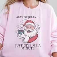 Load image into Gallery viewer, Santa Christmas Sweatshirt, Ugly Christmas Sweater, Santa Coffee Mug Crewneck, Holiday Caffeinated Pullover
