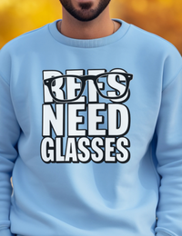 Load image into Gallery viewer, Refs Need Glasses Football Fan Sweatshirt – Funny Game Day Shirt for Loud Fans, Armchair Refs, and Sideline Complainers
