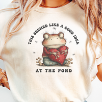 Load image into Gallery viewer, CC Frog Valentine Shirt, Frog Pun T-shirt, Quirky Love Tshirt, Amphibian Valentine Tee, Seemed Like A Good Idea
