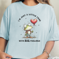 Load image into Gallery viewer, CC Frog Valentine Shirt, Frog Pun T-shirt, Quirky Love Tshirt, Amphibian Valentine Tee, Little Frog Big Feelings
