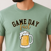 Load image into Gallery viewer, Game Day Fuel Football T-Shirt, Funny Beer and Sports Fan Tee for Tailgates And Sundays, Unisex Jersey Short Sleeve Tee Sizes S-4XL
