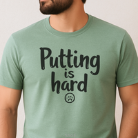 Load image into Gallery viewer, Funny Golf Shirt Men, Gift for Golfer, Golf Shirt Gift For Husband, Golf Gift For Dad, Golf Tshirt for Men, Golf Lover Gift, Putting Is Hard Shirt						Unisex Jersey Short Sleeve Tee
