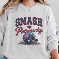 Load image into Gallery viewer, Smash The Patriarchy Football Sweatshirt – Bold Game Day Statement for Fans Who Tackle Stereotypes and Cheer Loudest From the Stands
