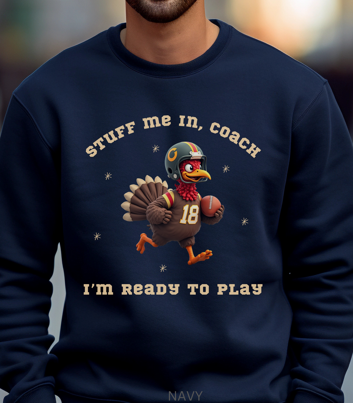 Funny Turkey Football Sweatshirt, Game Day Football Shirt, Thanksgiving Turkey Sweatshirt, Unisex Sweatshirt Sizes Small To 4X
