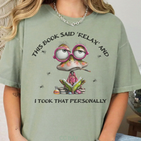 Load image into Gallery viewer, Frog Comfort Colors® Shirt, Book Lovers Shirt, Reading Tshirt, Frog T-Shirt
