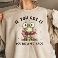 Load image into Gallery viewer, 67 Frog Sweatshirt, Frog Meme Shirt, 67 Inside Joke Crewneck, Unisex Amphibian Pullover
