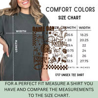 Load image into Gallery viewer, Fun Doodle Football Shirt, Game Day Gift For Friend, Unisex Garment-Dyed T-shirt Sizes S-4XL
