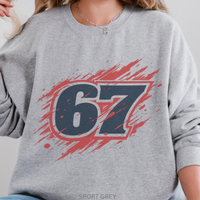Load image into Gallery viewer, 67 Sweatshirt, Gen Z Meme Crewneck, Unisex 6 and 7 Pullover
