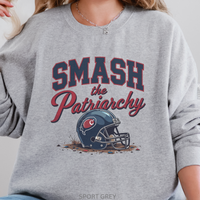 Load image into Gallery viewer, Smash The Patriarchy Football Sweatshirt – Bold Game Day Statement for Fans Who Tackle Stereotypes and Cheer Loudest From the Stands
