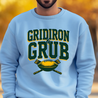 Load image into Gallery viewer, Gridiron &amp; Grub Football Sweatshirt for Game Day Tailgaters, Sports Fans, and Snack-Loving Sunday Watch
