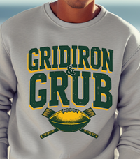 Load image into Gallery viewer, Gridiron &amp; Grub Football Sweatshirt for Game Day Tailgaters, Sports Fans, and Snack-Loving Sunday Watch
