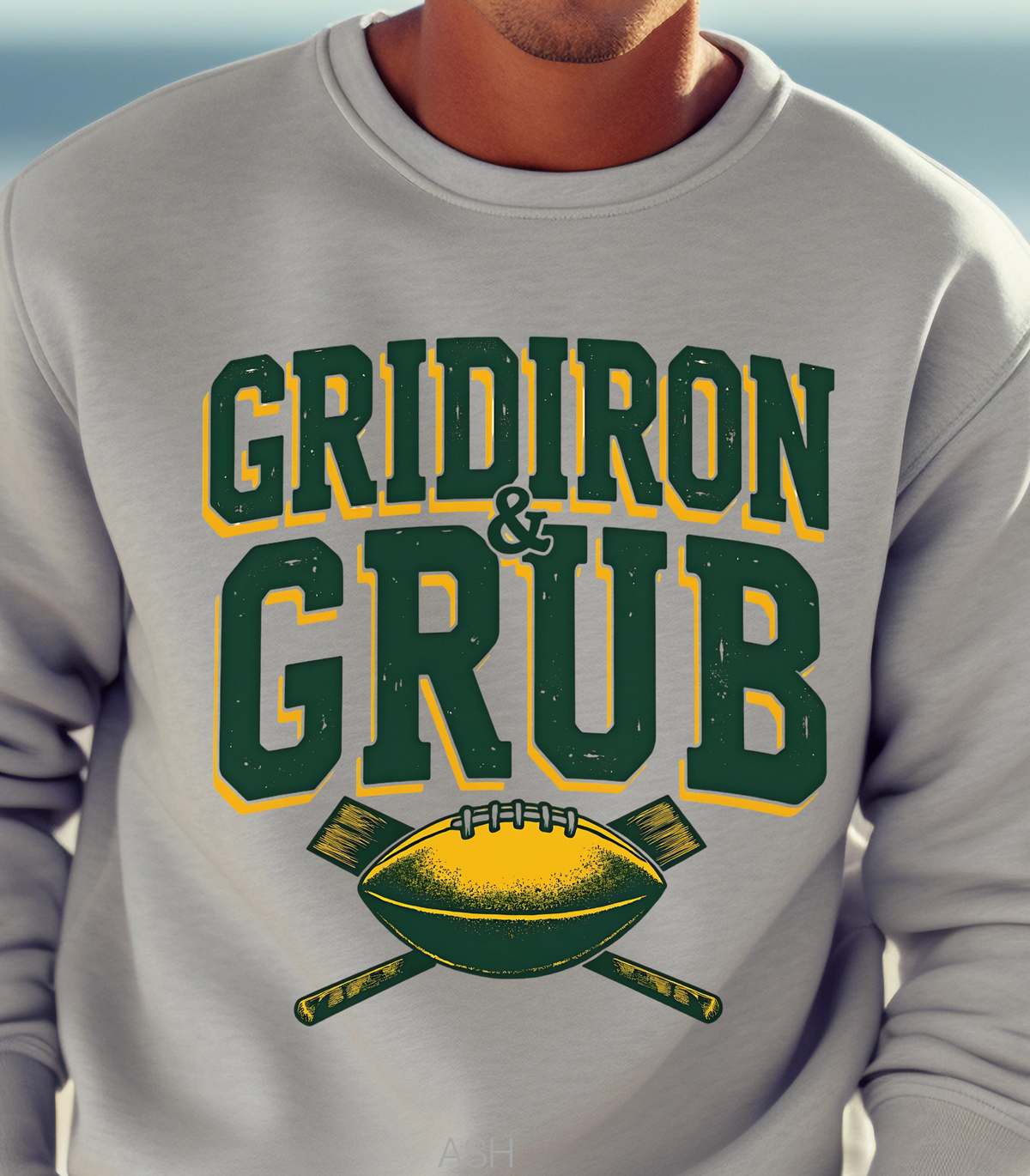 Gridiron & Grub Football Sweatshirt for Game Day Tailgaters, Sports Fans, and Snack-Loving Sunday Watch