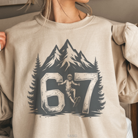 Load image into Gallery viewer, 6 and 7 Sweatshirt, Gen Z  Meme Aesthetic Crewneck, Six and Seven Pullover, 67
