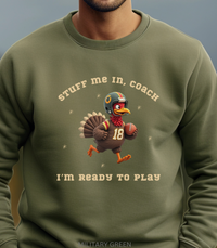 Load image into Gallery viewer, Funny Turkey Football Sweatshirt, Game Day Football Shirt, Thanksgiving Turkey Sweatshirt, Unisex Sweatshirt Sizes Small To 4X
